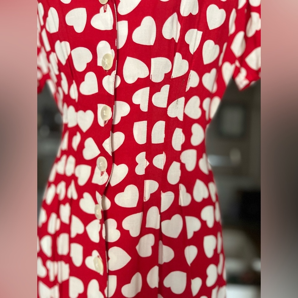 Vintage 80-90s maxi valentine dress-12 - Picture 4 of 11